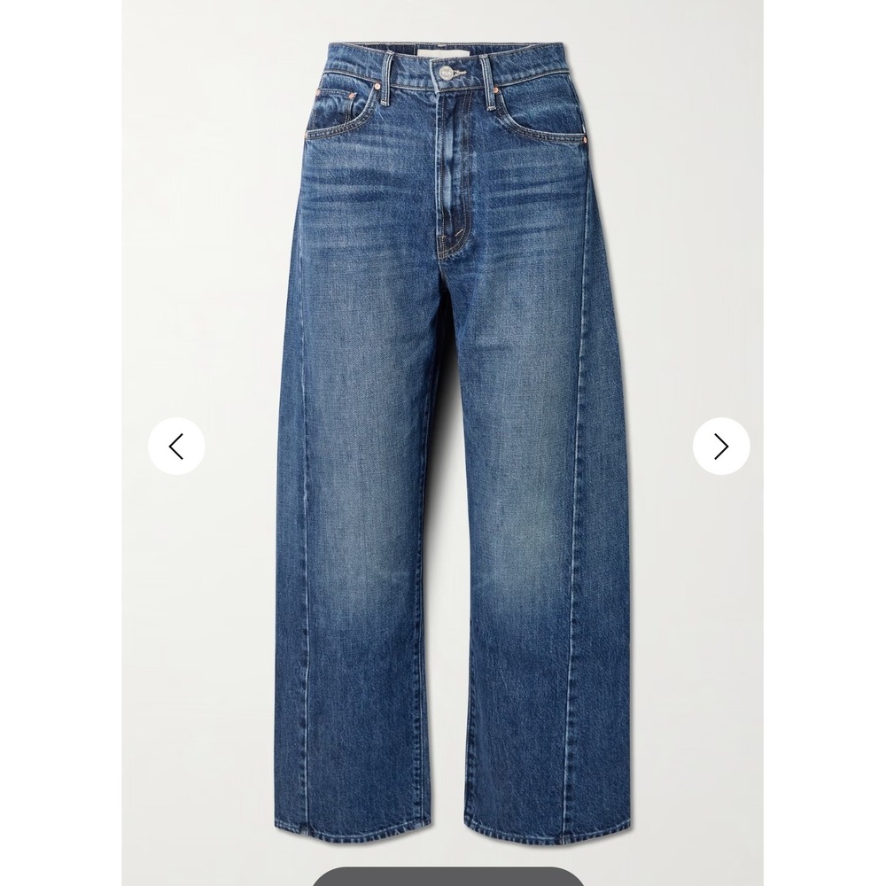 Mother Superior The Half Pipe Ankle Jeans Medium Wash Wide Leg Size 30 Premium